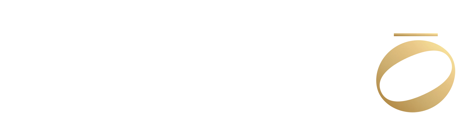 Wordmark, White + gold